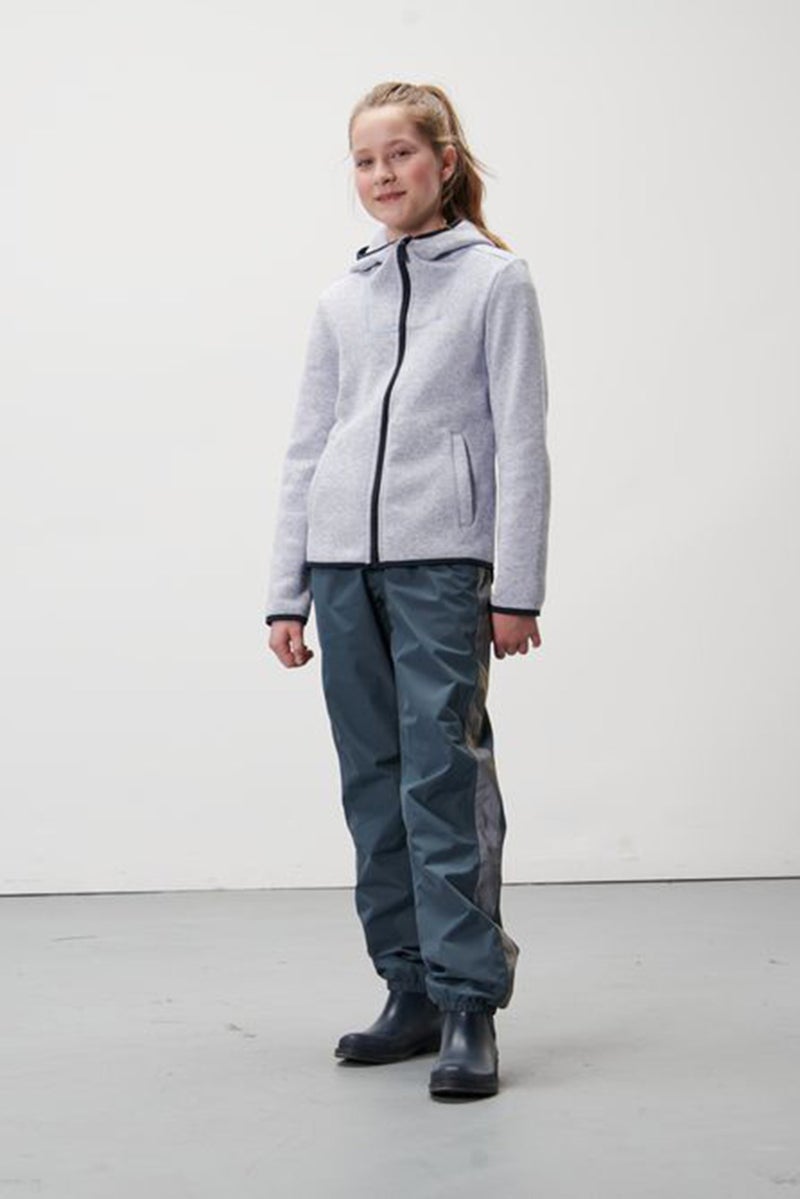 Kids Girl Reflective Rain Pants, Slate Grey