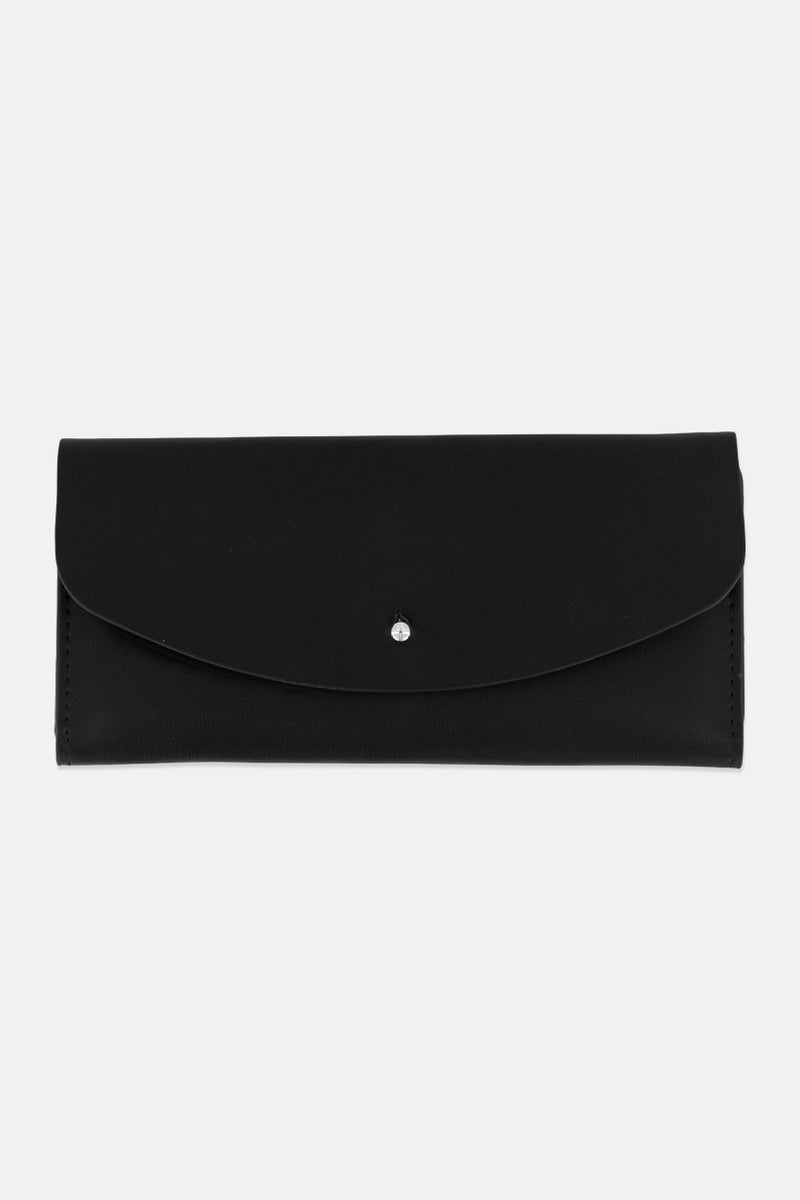 Women Fold Over Enveloped Wallets, Black