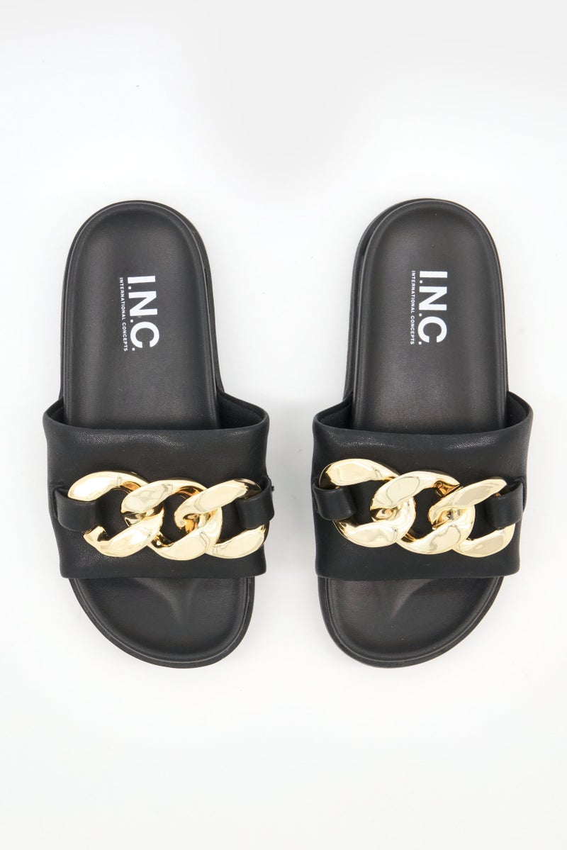 Kids Girl Slide Sandals, Black