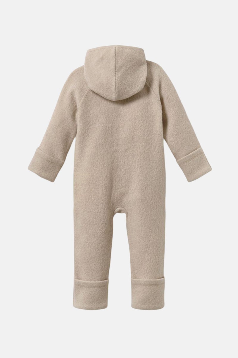 Toddlers Boy Plain Long Sleeve Overall, Beige