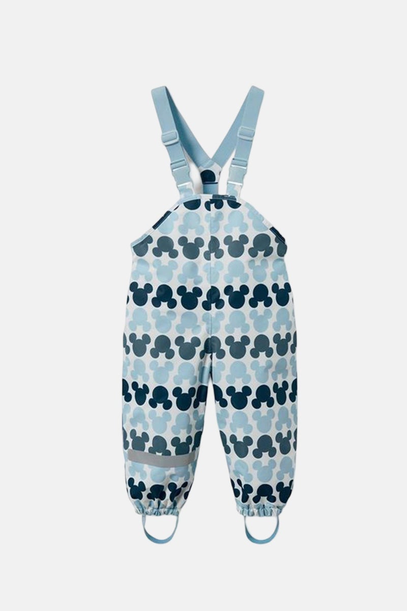 Toddler Boy All Over Printed Rain Romper, Blue