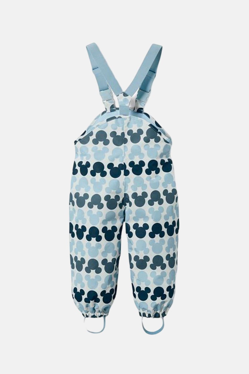 Toddler Boy All Over Printed Rain Romper, Blue