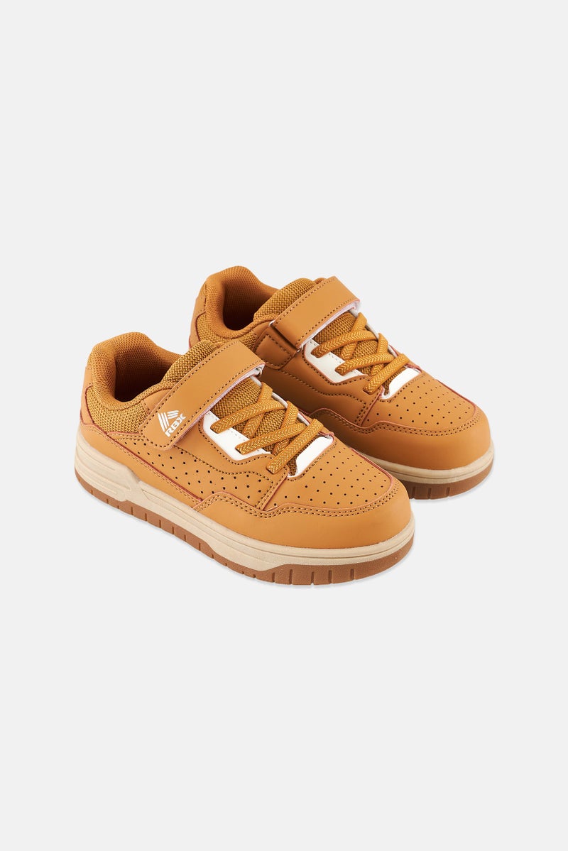 Kids Boy Velcro Shoes, Camel