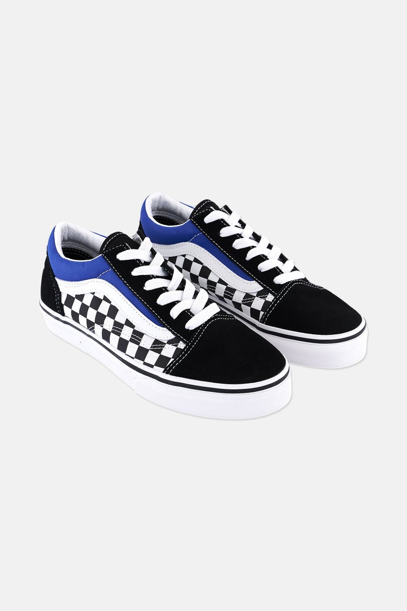 Kids Boy Old Skool Lace Up Outdoor Shoes, Black/White