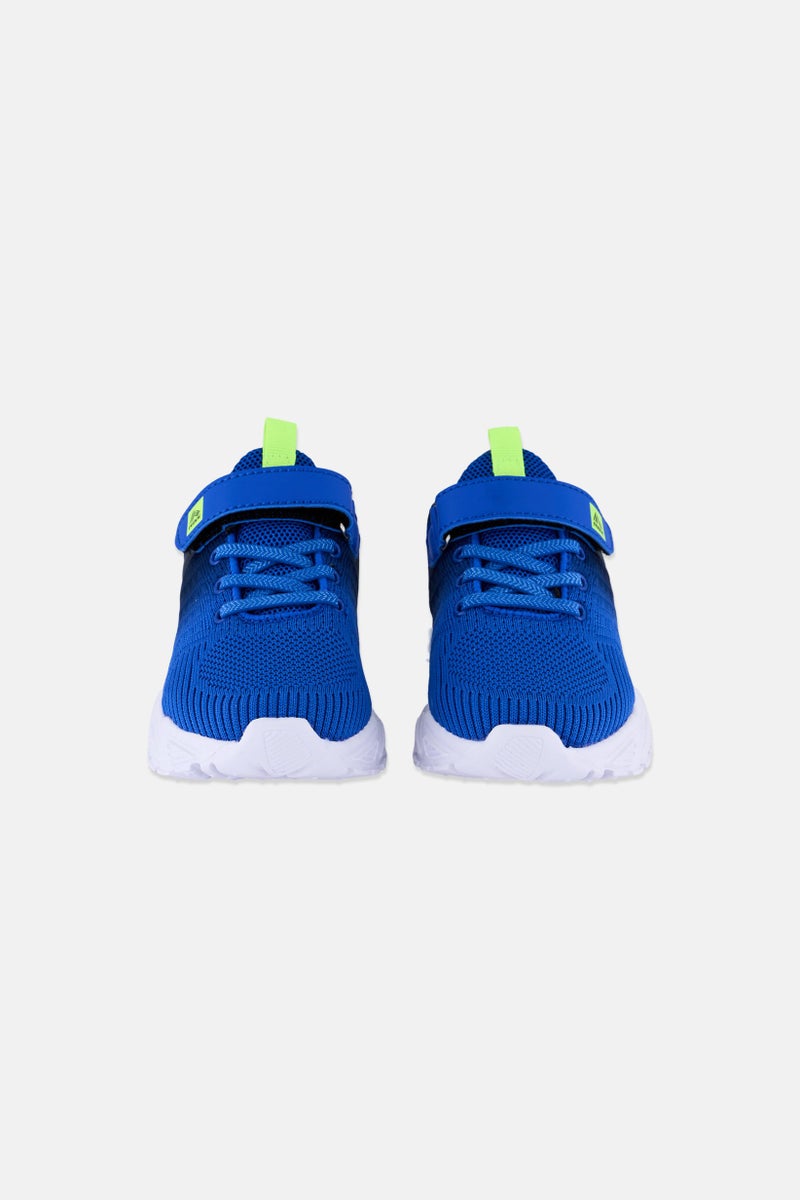 Kids Boy Ombre Velcro Running Shoes, Blue Combo