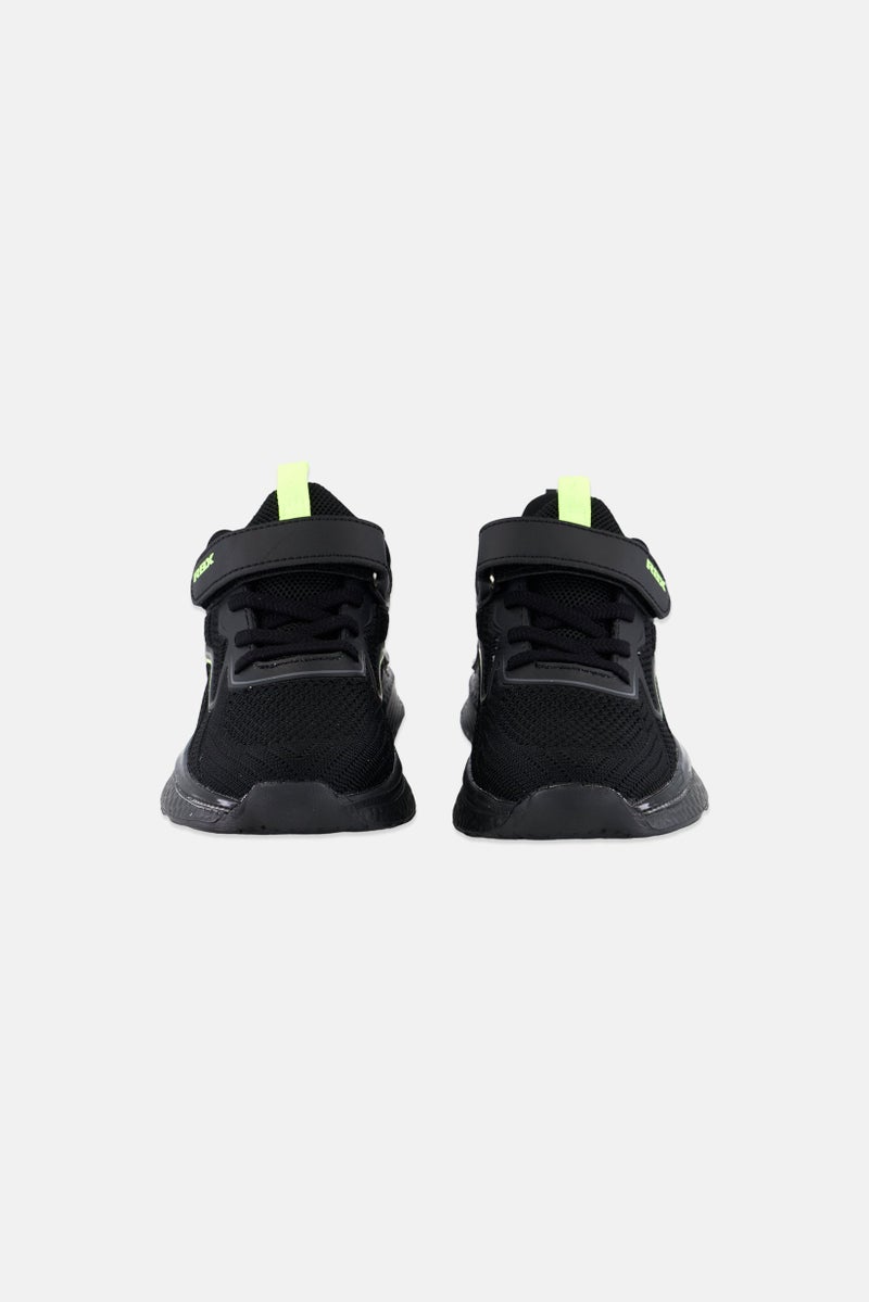 Kids Boy Velcro Shoes, Black/Green