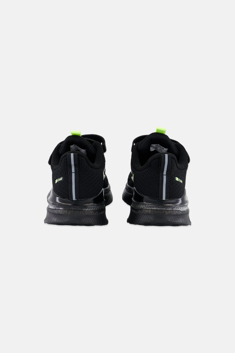 Kids Boy Velcro Shoes, Black/Green