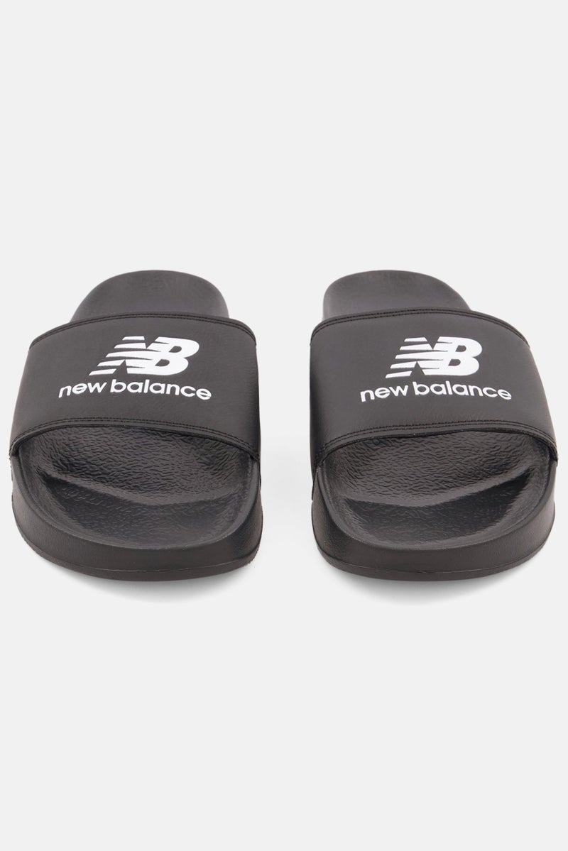 Kids Boy Brand Logo Slip On Slide, Black