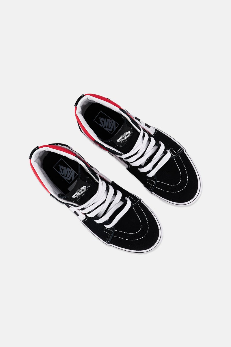 Kids Boy Sk8-Hi Lace Up Shoes, Black/Red Combo