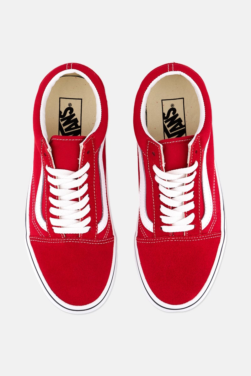 Kids Boy Old Skool Lace Up Outdoor Shoes, Red/White