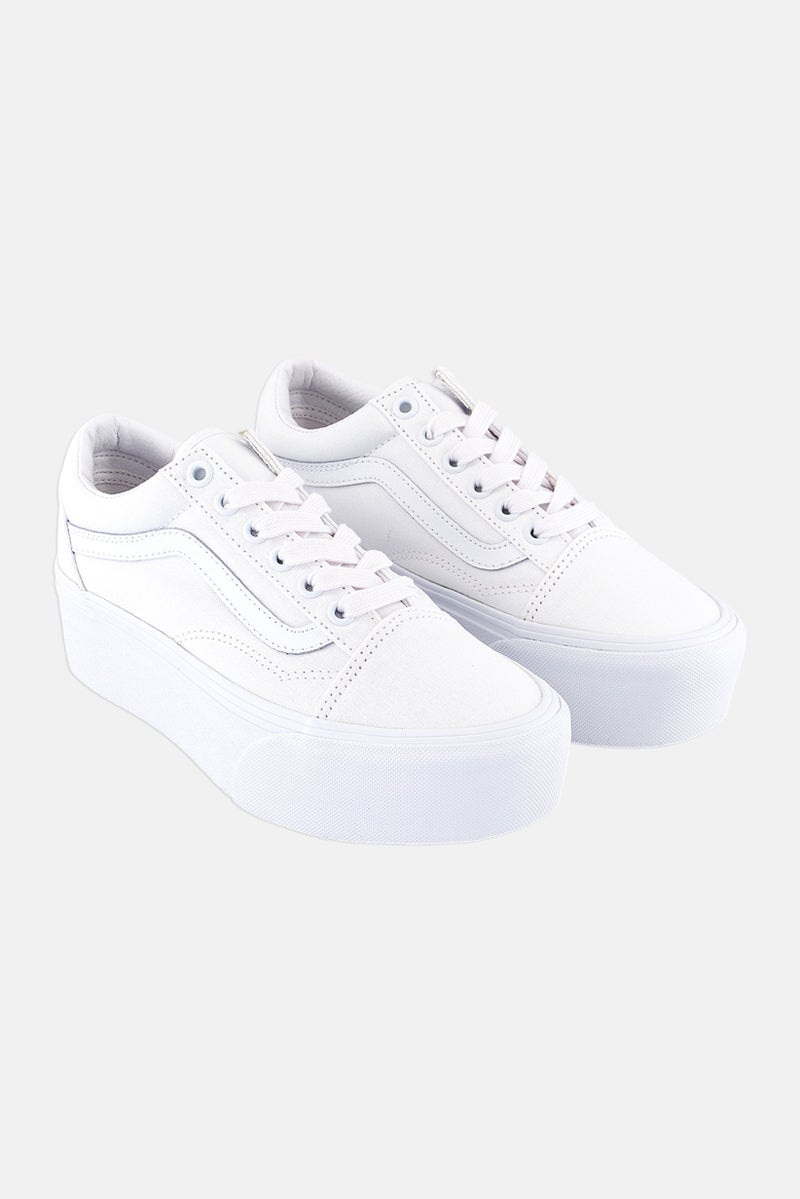 Kids Boy Old Skool Stackform Skate Shoes, White