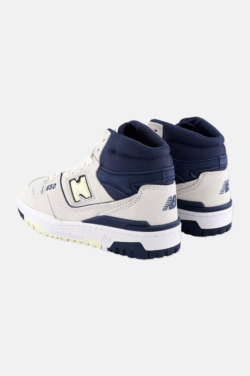 Kids Boy BB650RVN Lace Up Outdoor Shoes, Off White/Navy