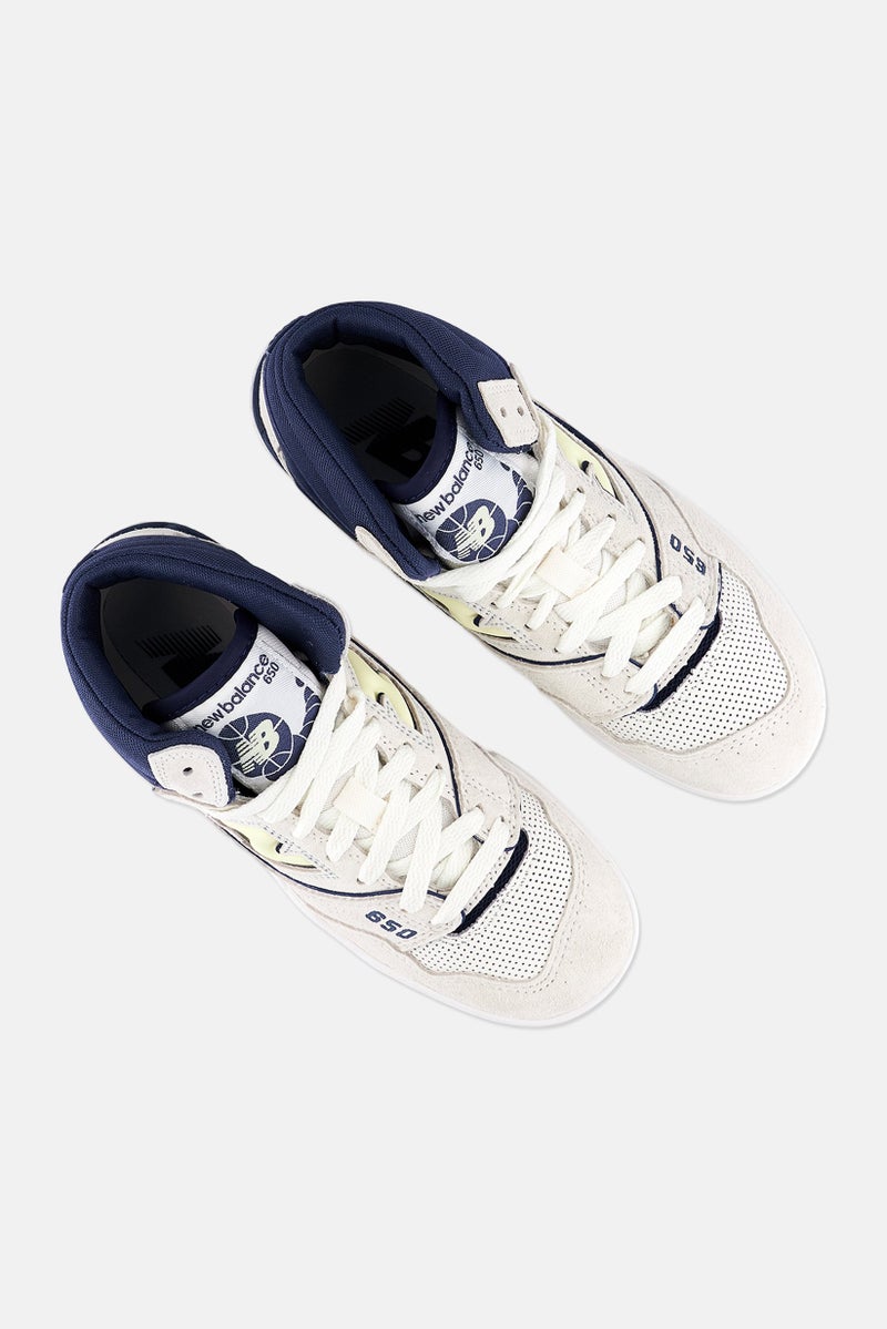 Kids Boy BB650RVN Lace Up Outdoor Shoes, Off White/Navy