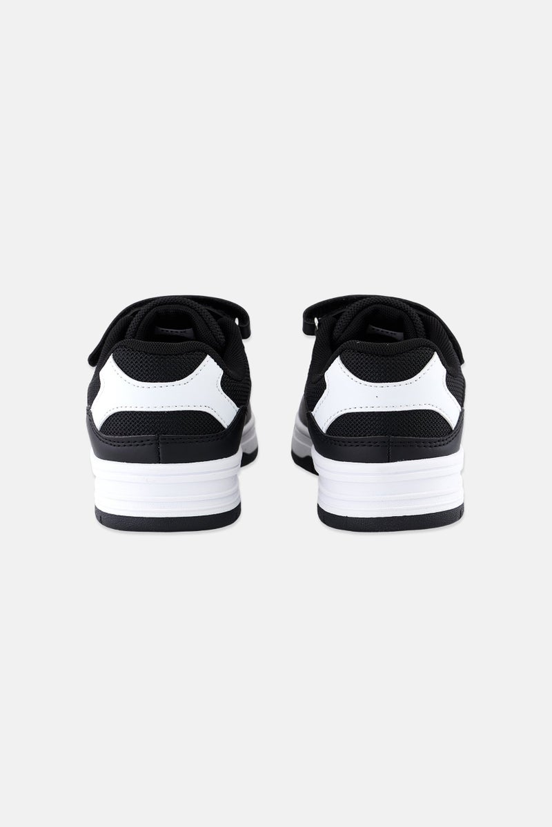 Kids Boy Velcro Shoes, White/Black