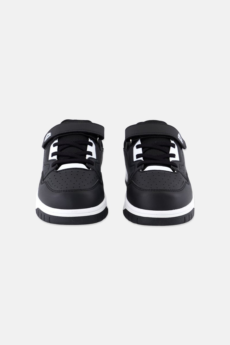 Kids Boy Velcro Shoes, White/Black