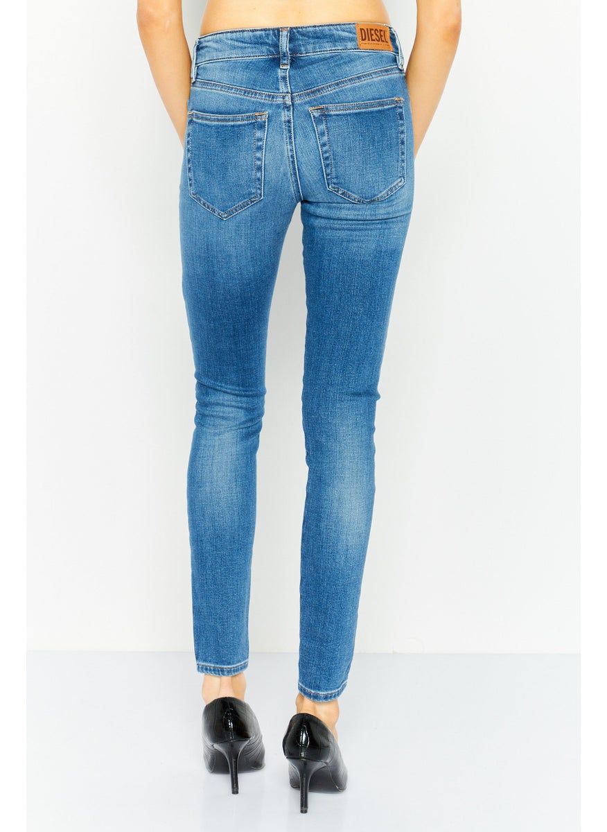 Women Slandy Super Skinny Fit Washed Stretchable Jeans, Blue