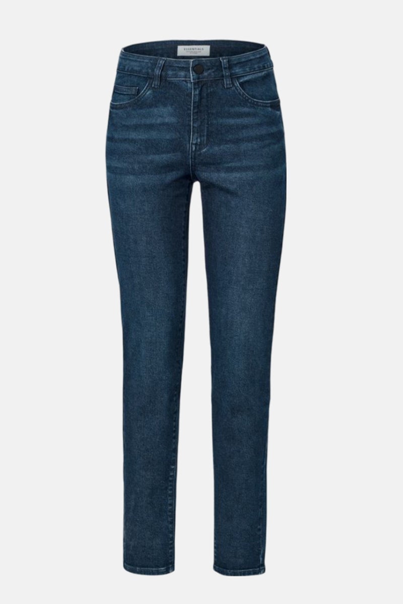 Women Slim Fit Washed Denim Jeans, Blue
