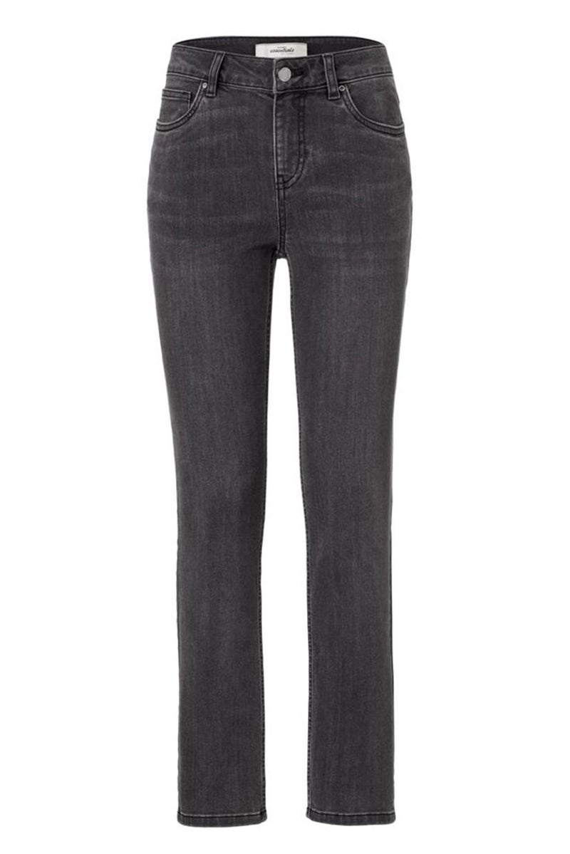 Women Slim Fit Washed Stretchable Jeans, Charcoal