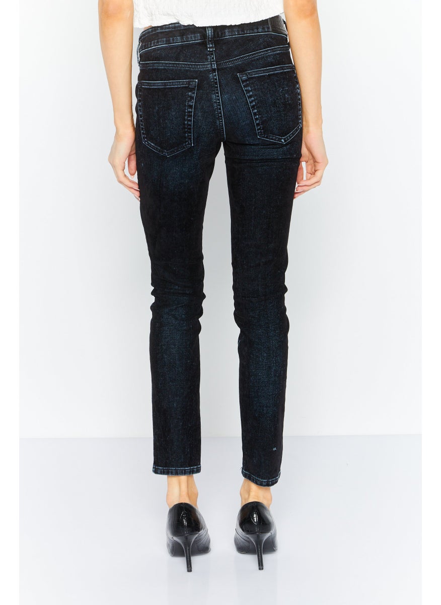 Women Slim Fit D-Ollies SP-2 Dark Wash Stretchable Denim, Navy