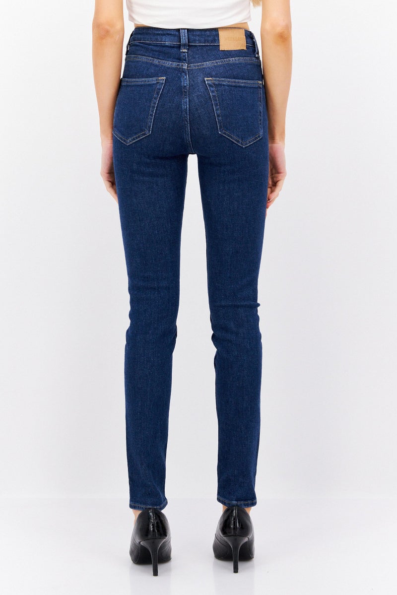 Women Slim Fit Washed Stretchable Denim Jeans, Blue