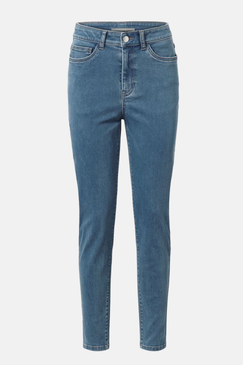 Women Skinny Fit High Rise Washed Stretchable Denim, Blue