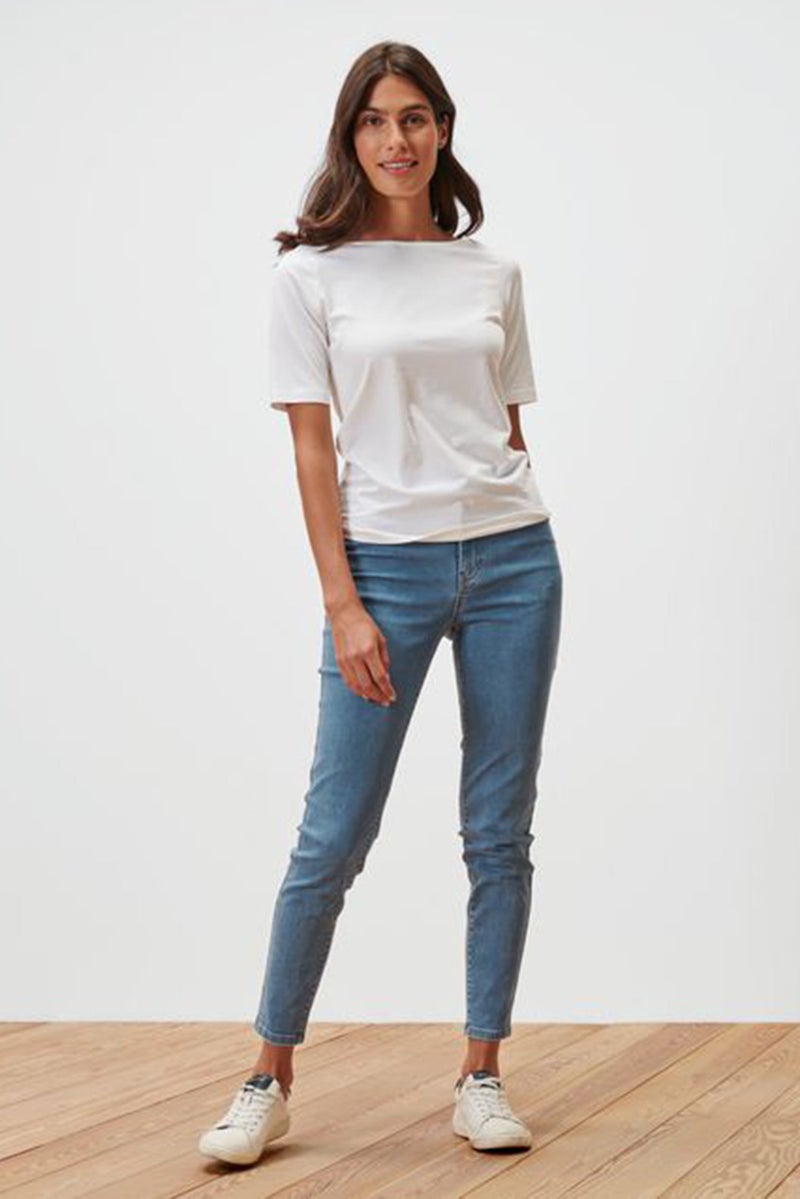 Women Skinny Fit High Rise Washed Stretchable Denim, Blue
