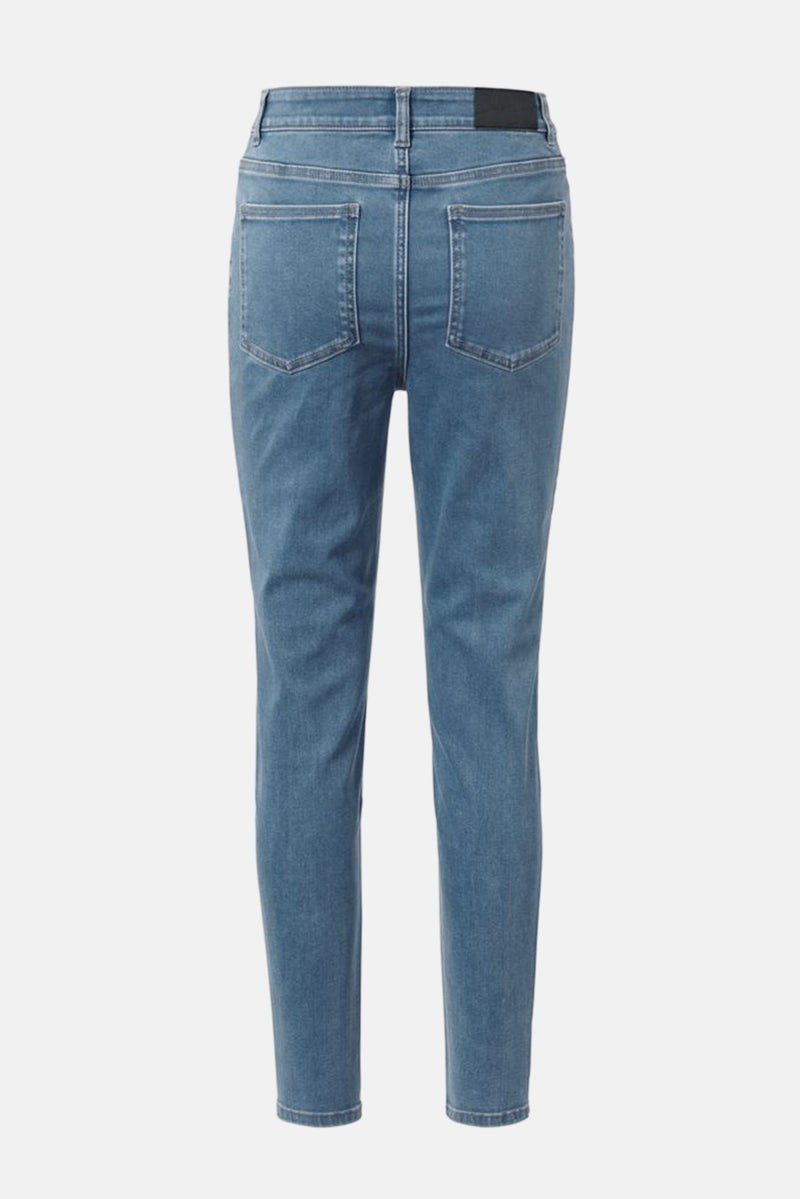 Women Skinny Fit High Rise Washed Stretchable Denim, Blue