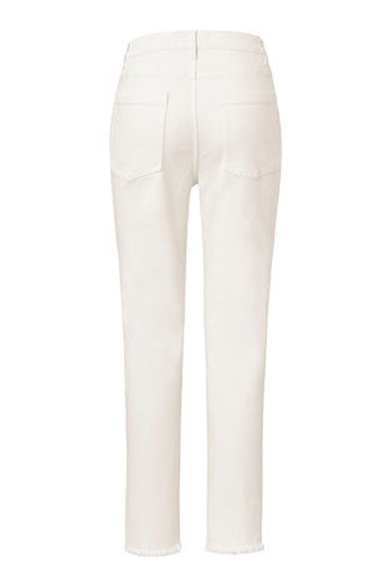 Women Slim Fit Plain Non-Stretchable Jeans, Off White