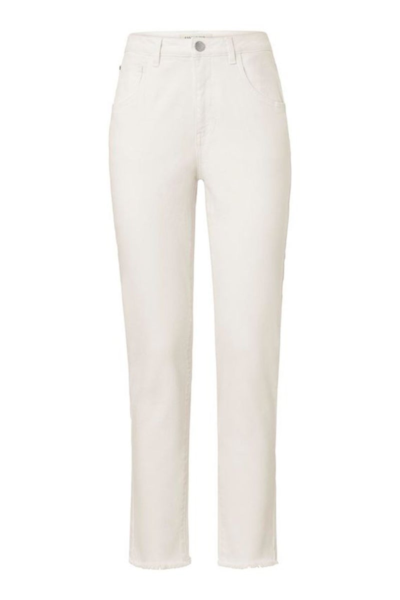 Women Slim Fit Plain Non-Stretchable Jeans, Off White