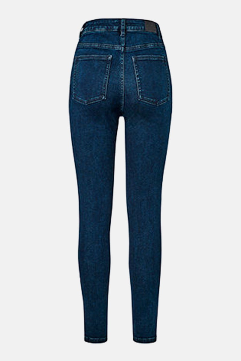 Women Skinny Fit Stretchable Ankle Length Jeans, Navy