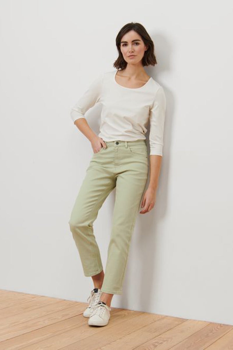 Women Regular Fit Plain Stretchable Denim, Mint Green