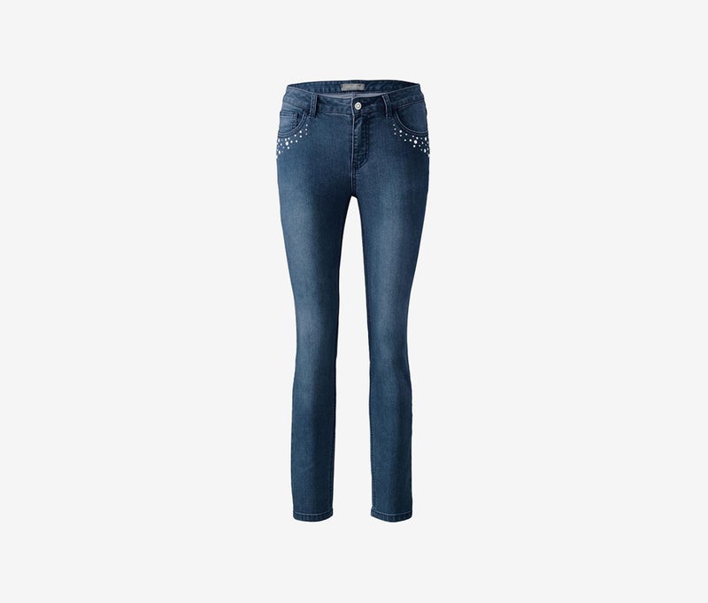 Women Slim Fit Washed Stretchable Jeans, Blue