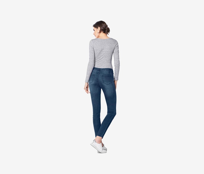 Women Slim Fit Washed Stretchable Jeans, Blue
