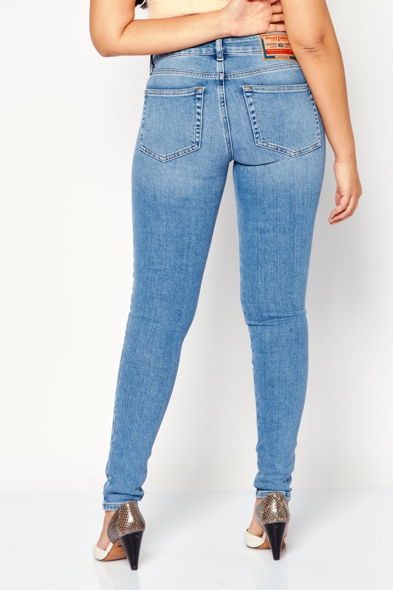 Women Skinny Fit 2018 Slandy-Low Stretchable Denim Jeans, Blue