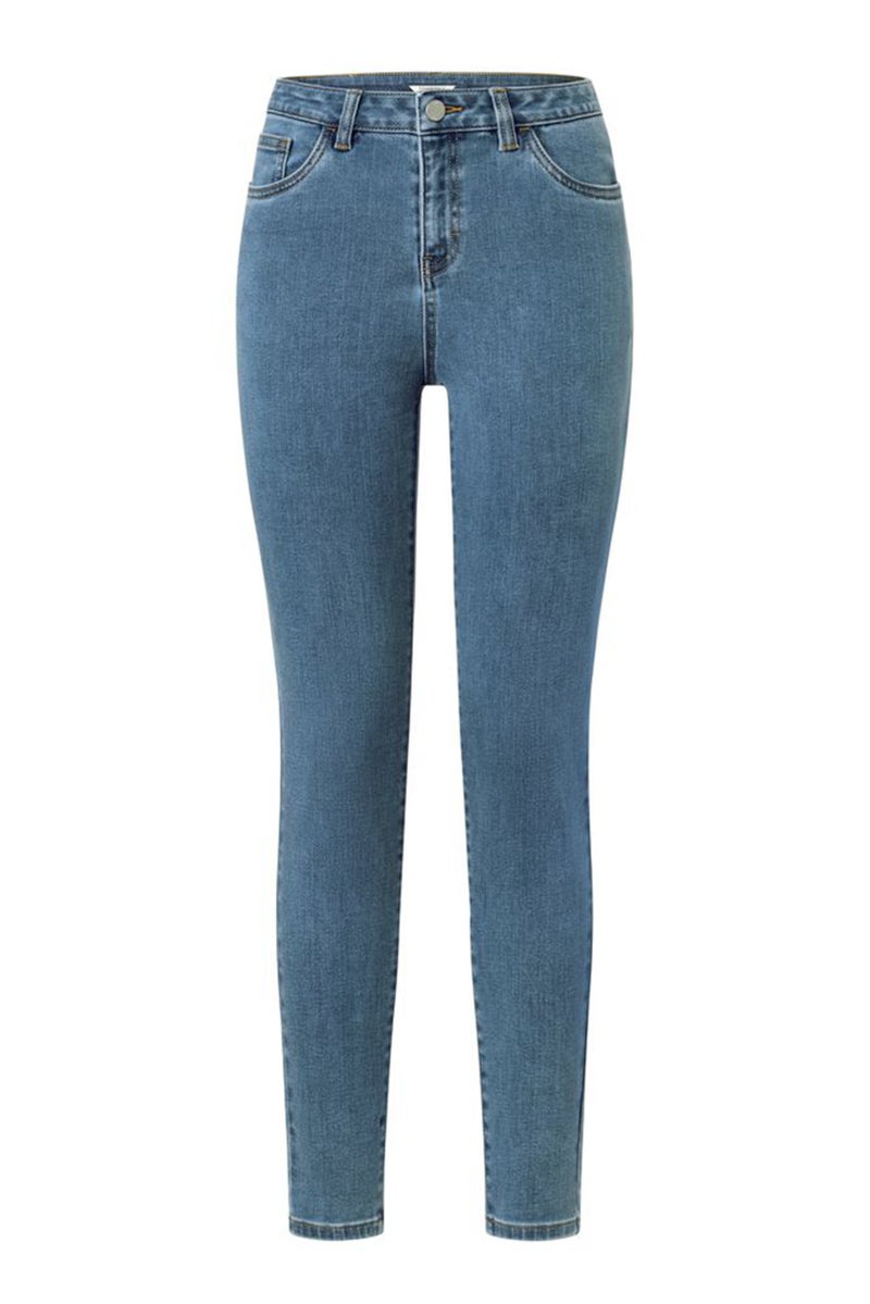 Women Skinny Fit High Waist Solid Stretchable Denim Jeans, Blue