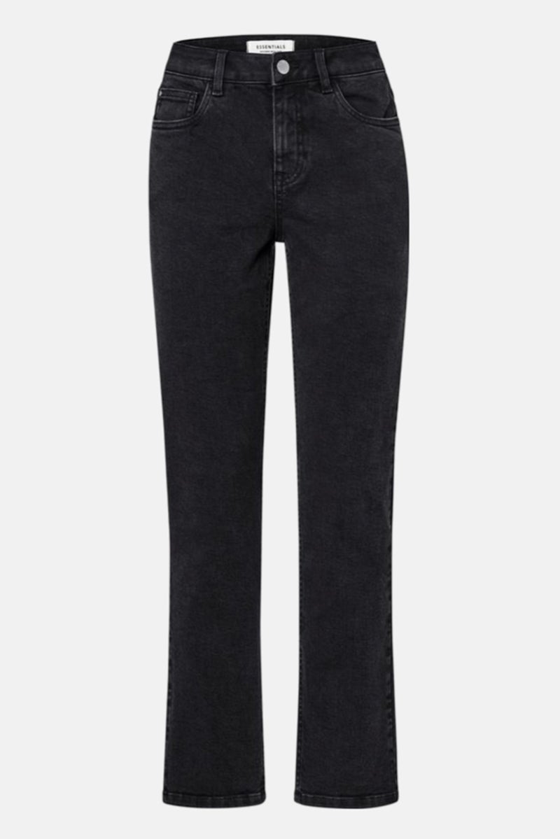 Women Regular Fit Washed Stretch Jeans, Black