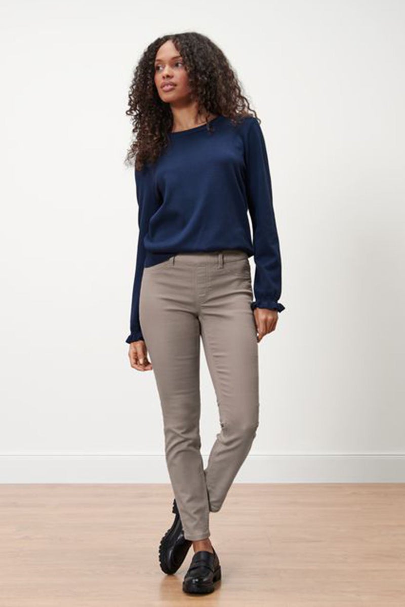 Women Skinny Fit Solid Stretchable Jeans, Taupe