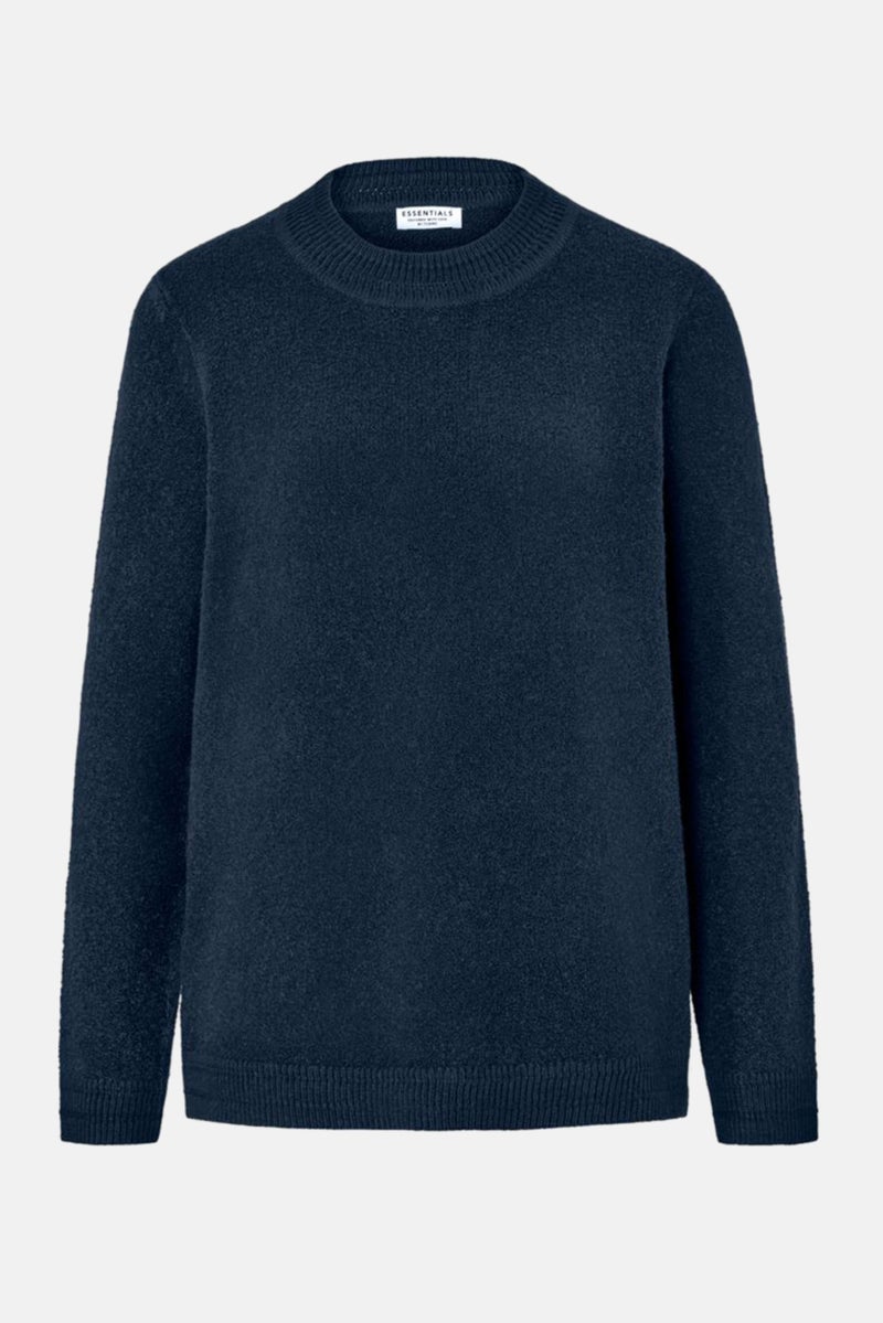 Women Textured Pull Over Sweater, Navy