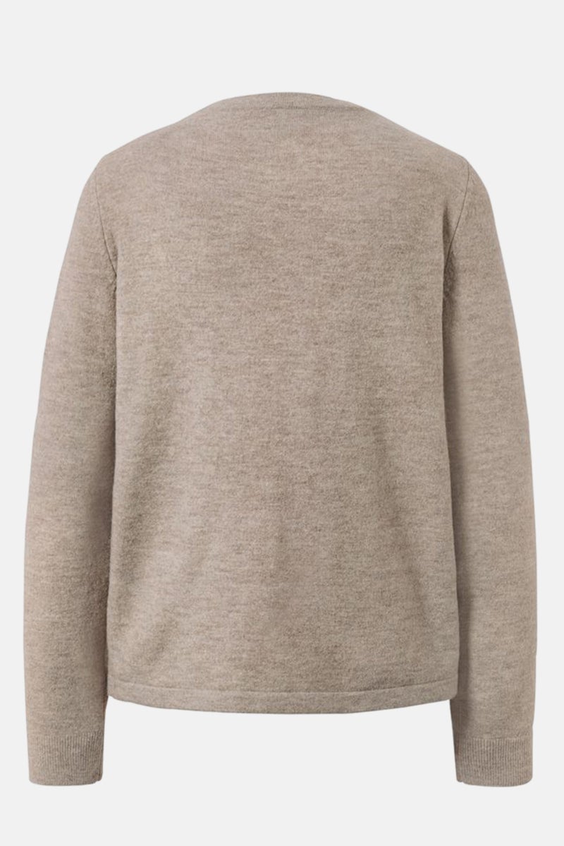 Women Textured Long Sleeve Lounge Jacket, Taupe