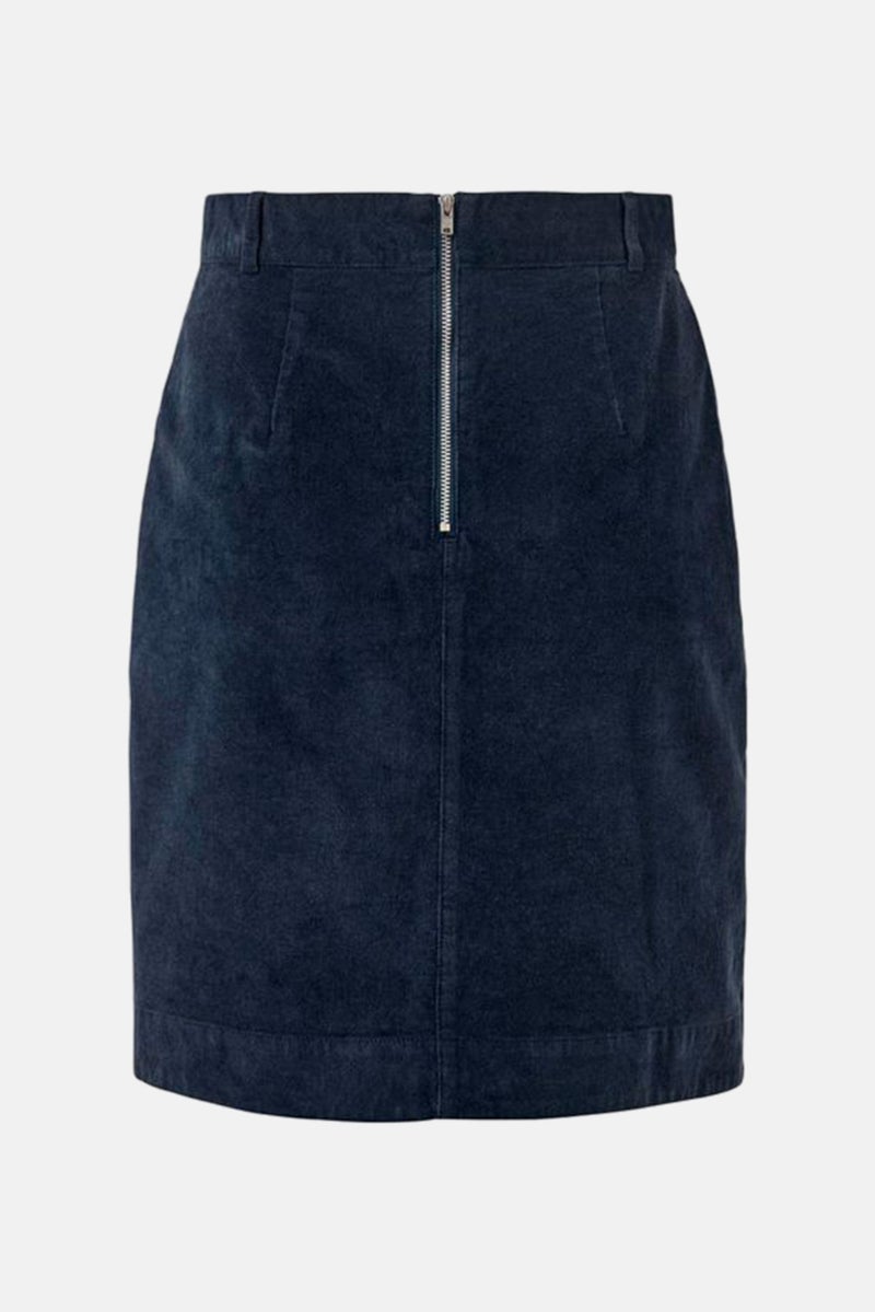 Women Textured Pull On Mini Skirt, Navy