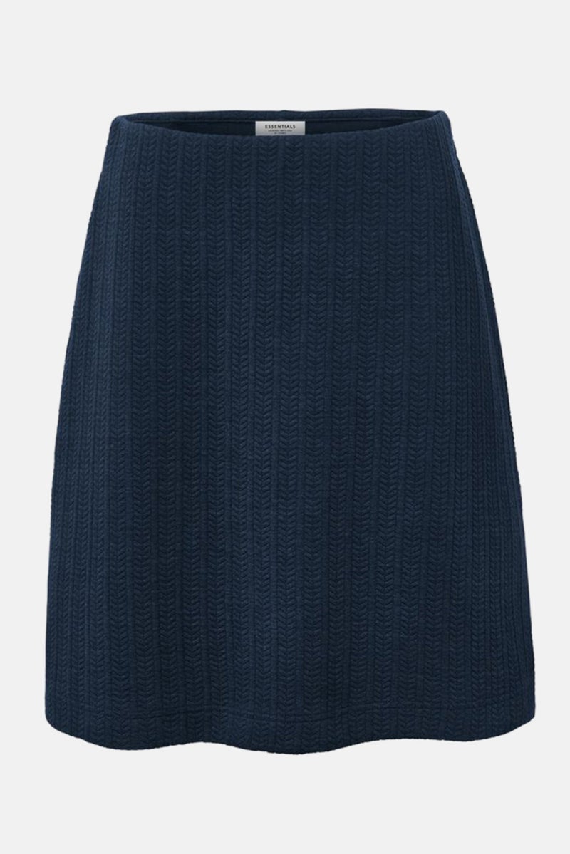 Women Textured Pull-On Mini Skirt, Navy Blue