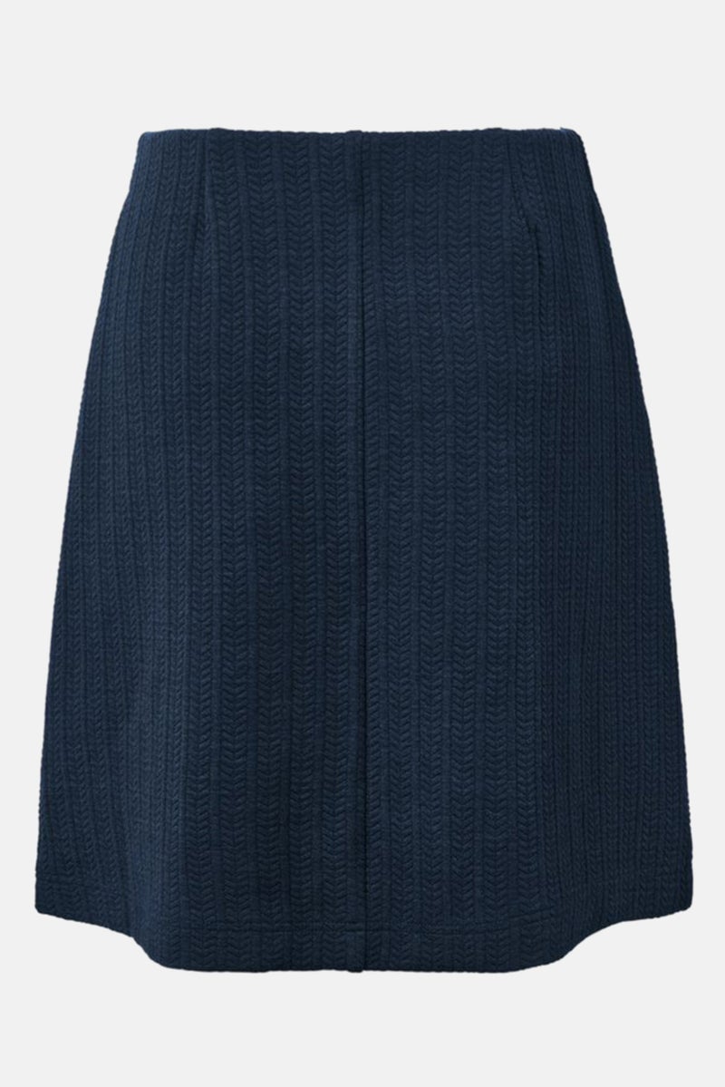 Women Textured Pull-On Mini Skirt, Navy Blue