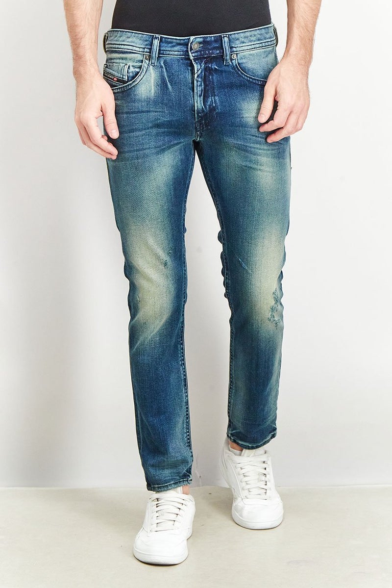 Men Thommer Slim Fit Stretchable Denim Jeans, Washed Blue