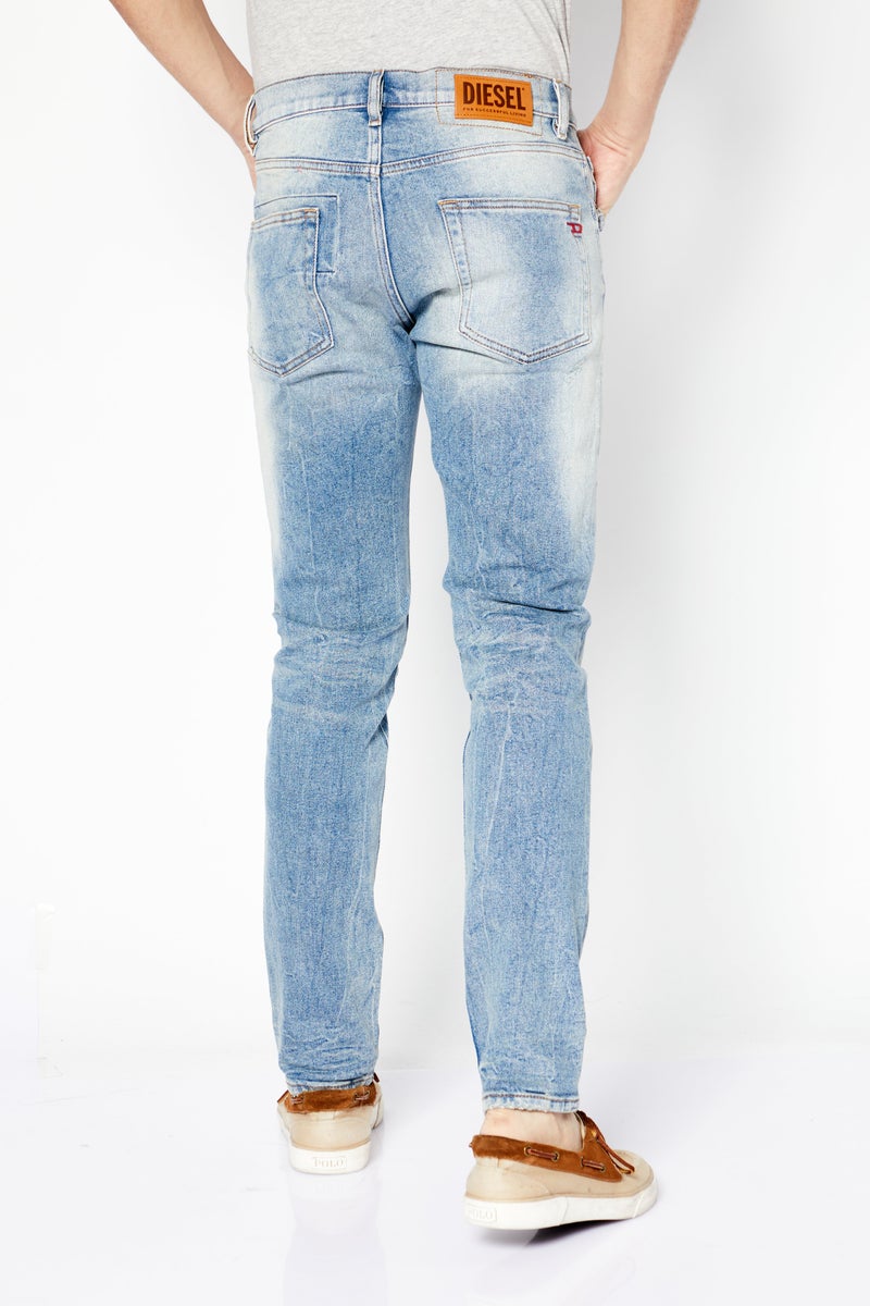 Men Slim Fit Wash Stretchable Denim, Blue