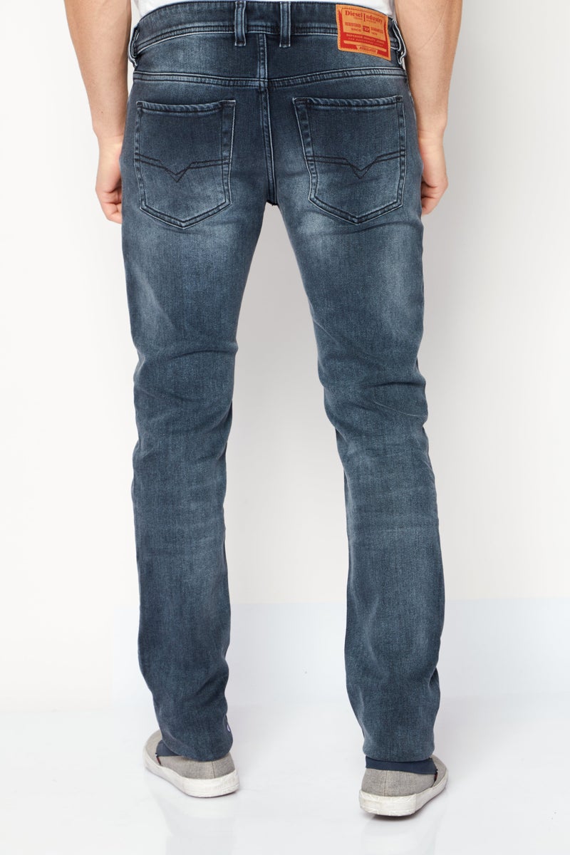 Men SLEENKER-X Skinny Fit Washed Denim Jeans, Blue