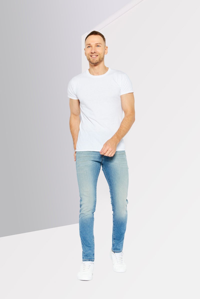 Men 2019 D Strukt Slim Fit Washed Stretchable Jeans, Blue