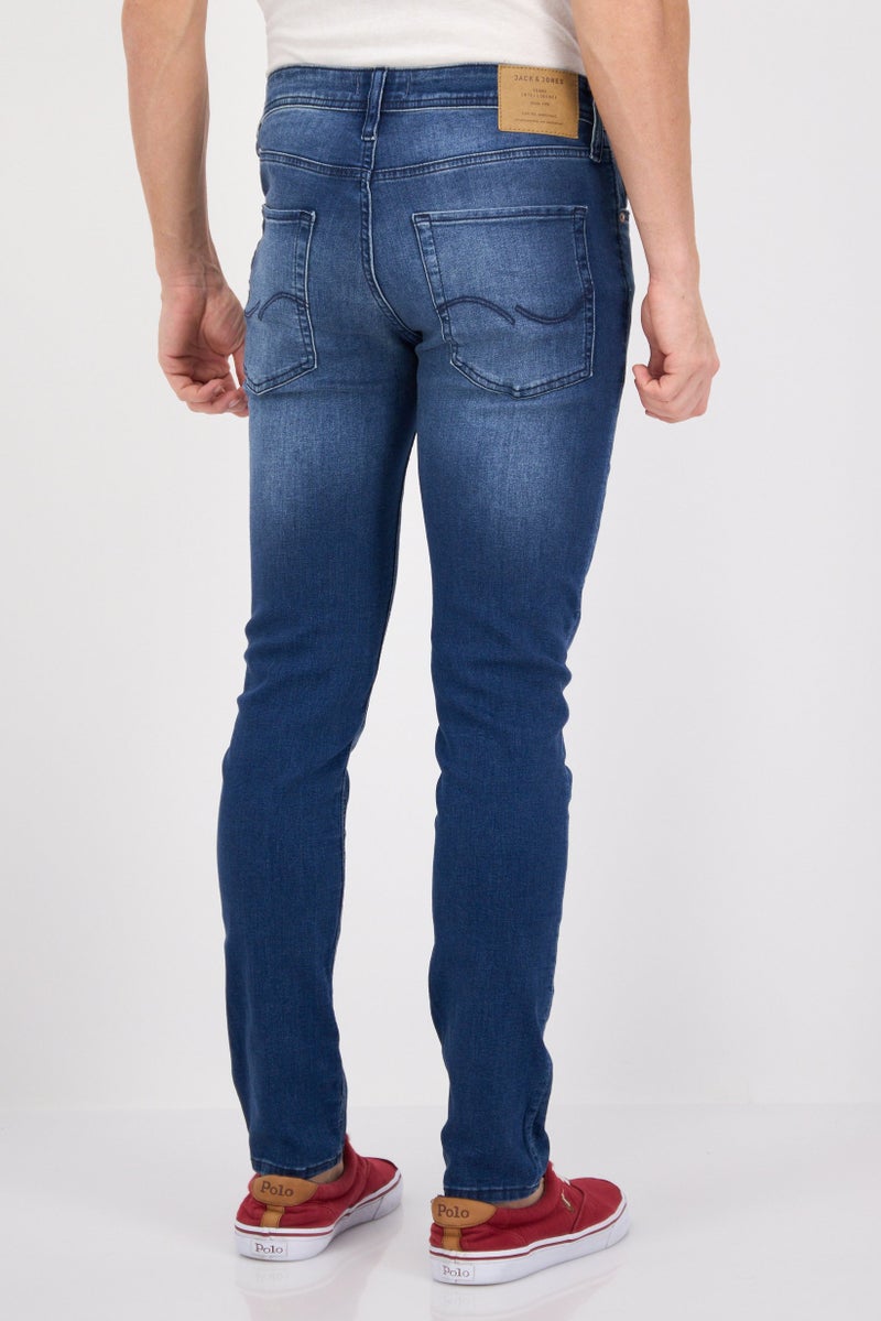 Men Skinny Fit Wash Stretchable Denim Jeans, Blue