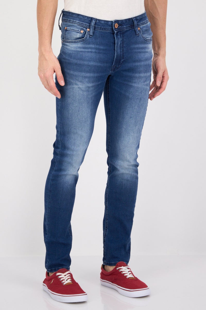 Men Skinny Fit Wash Stretchable Denim Jeans, Blue