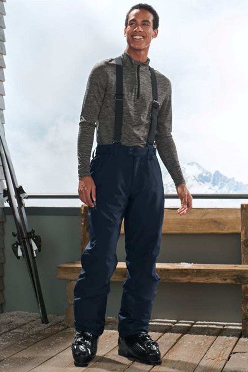 Men Plain Outdoor Ski Trousers, Navy