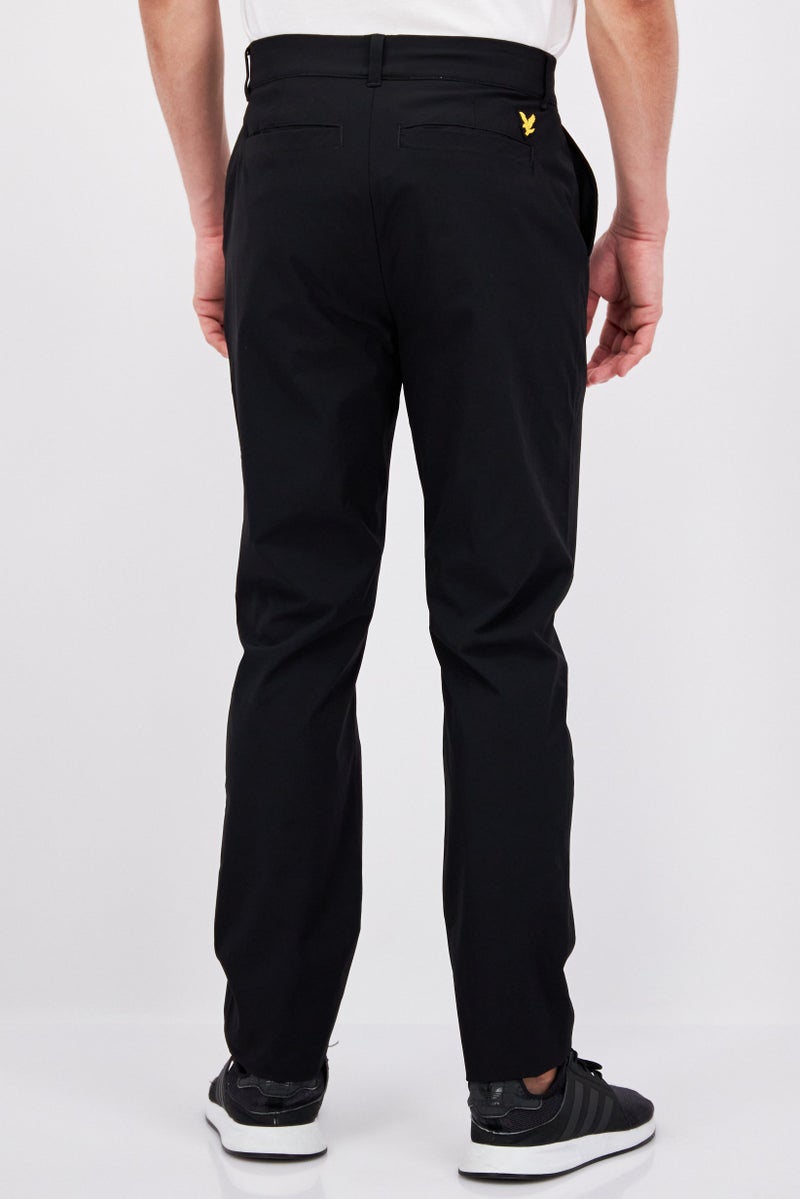 Men Regular Fit Solid Chino Pant, Black